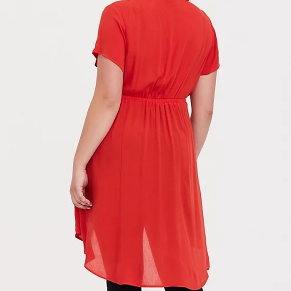 NWOT Torrid (itm 3) Orange hi-low Blouse Size 4 - Picture 9 of 10